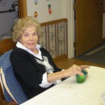 Resident Enjoying Coloring Egg